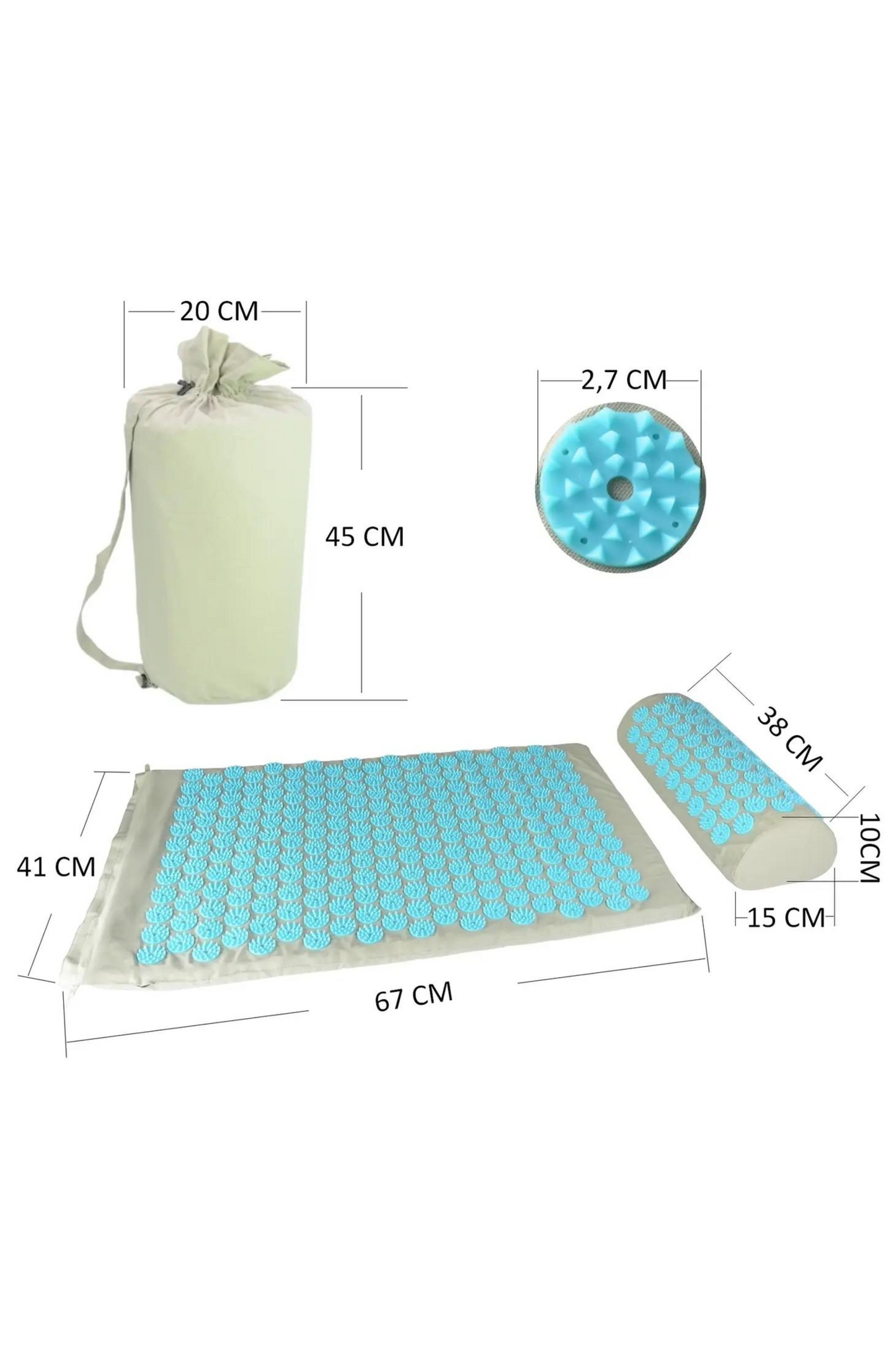 Acupressure Mat and Pillow Set