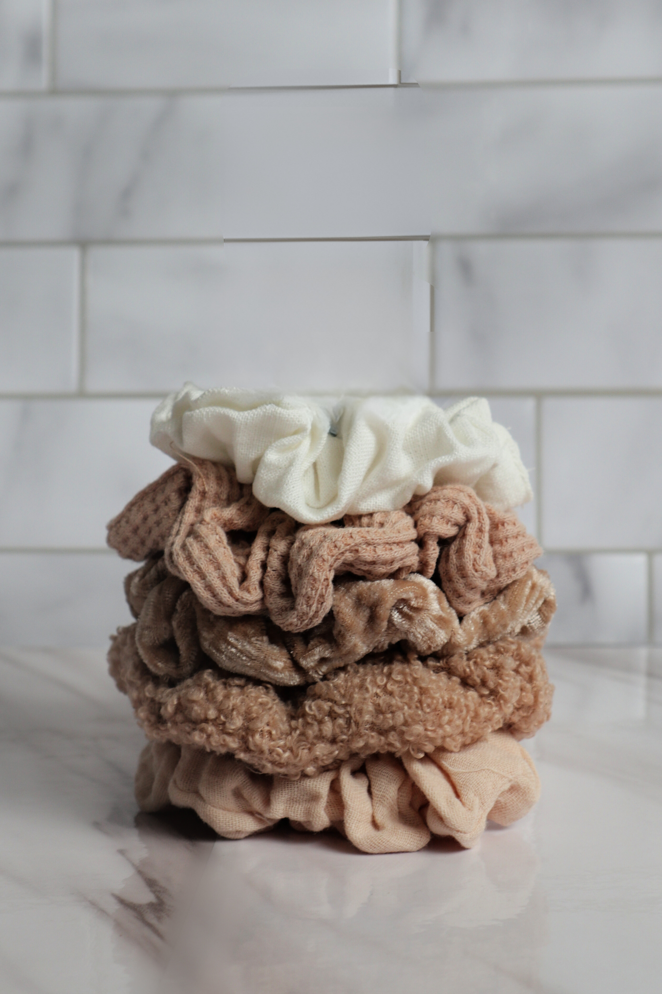 Sand Textured Scrunchie Set
