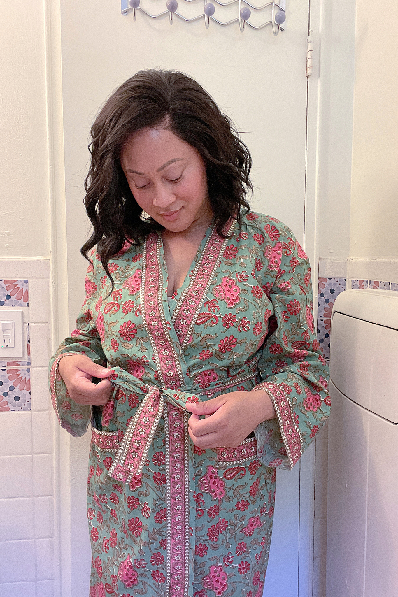 Floral Relaxed Cotton Robe